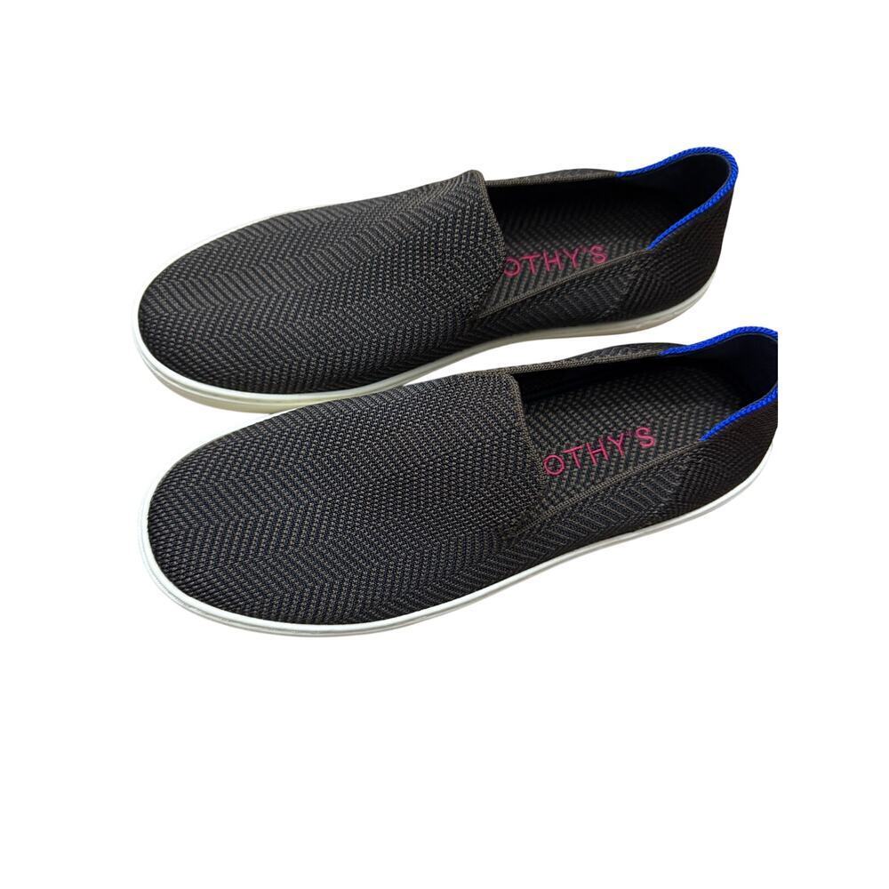 Rothy’s Original Slip On Sneaker in Dark Herringbone Sz 9 Washable - Picture 4 of 7